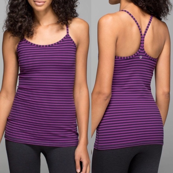Lululemon Power Y Tank Classic Stripe Double Tank - Picture 1 of 6
